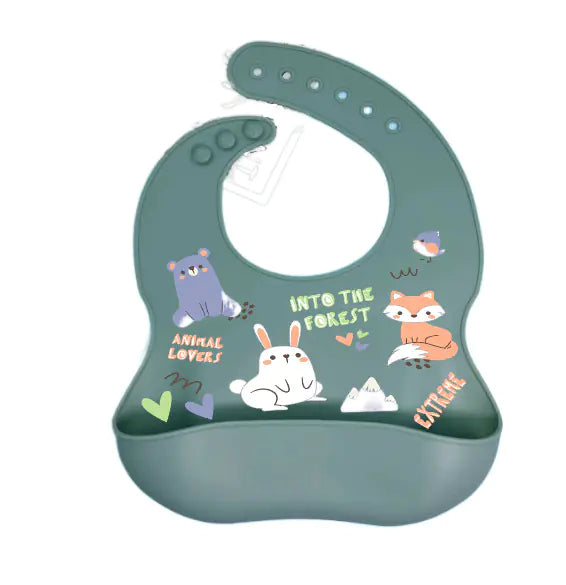 Silicone Bib for Babies - Waterproof and Easy Clean