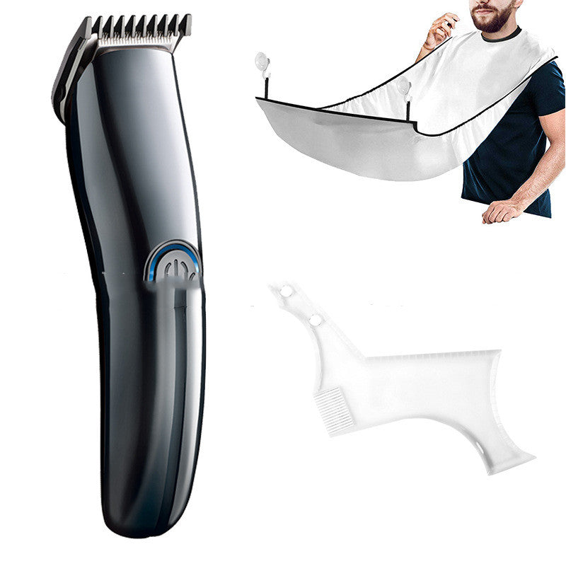USB Hair Clipper and Beard Styling Kit with Apron