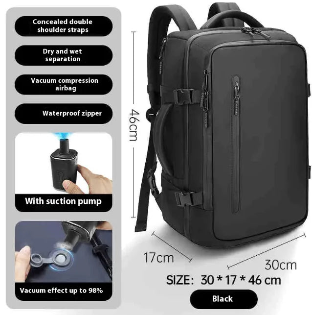 Compressible Vacuum Travel Backpack