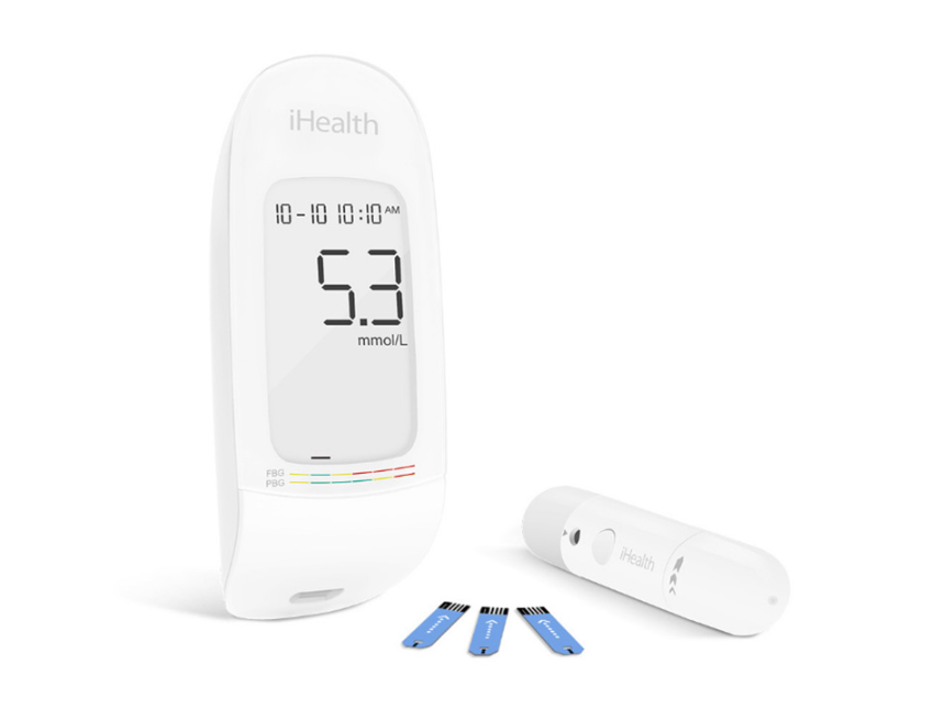 Home Blood Glucose Meter with Test Strips and Device
