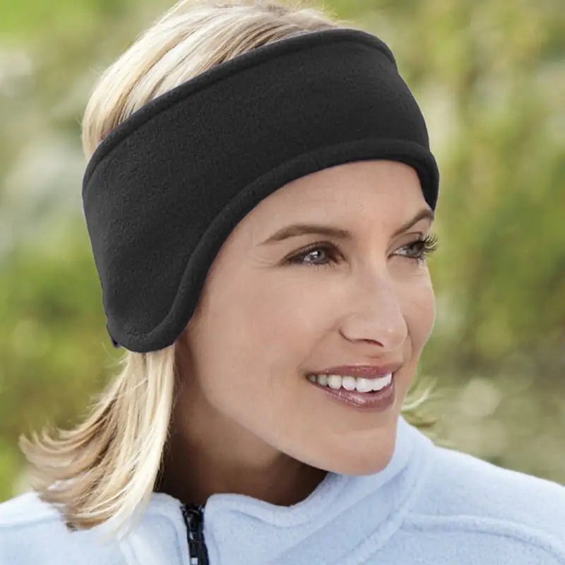 Double Layer Polar Fleece Windproof Hair Band for Skiing