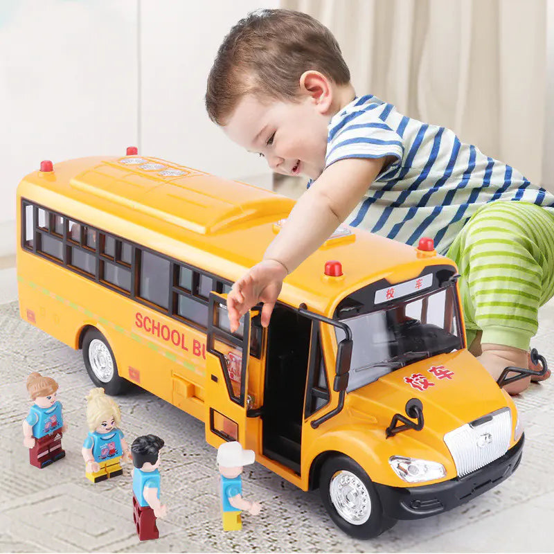Children's School Bus Toy Model - Large Inertia Vehicle