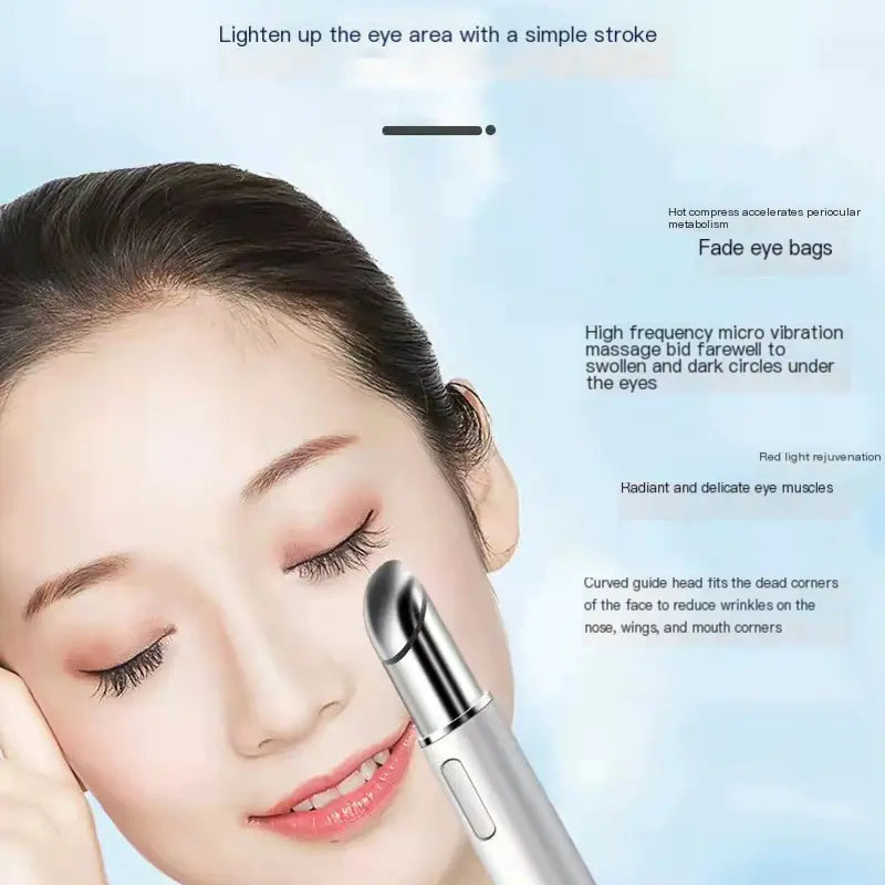 Eye Care Device with Heating Eye Cream Stick and LED