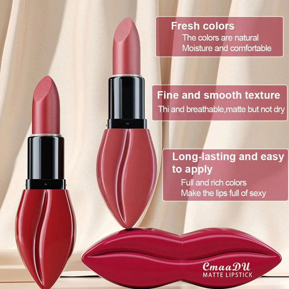 10-Color Long-Lasting Matte Lipstick Set for Makeup