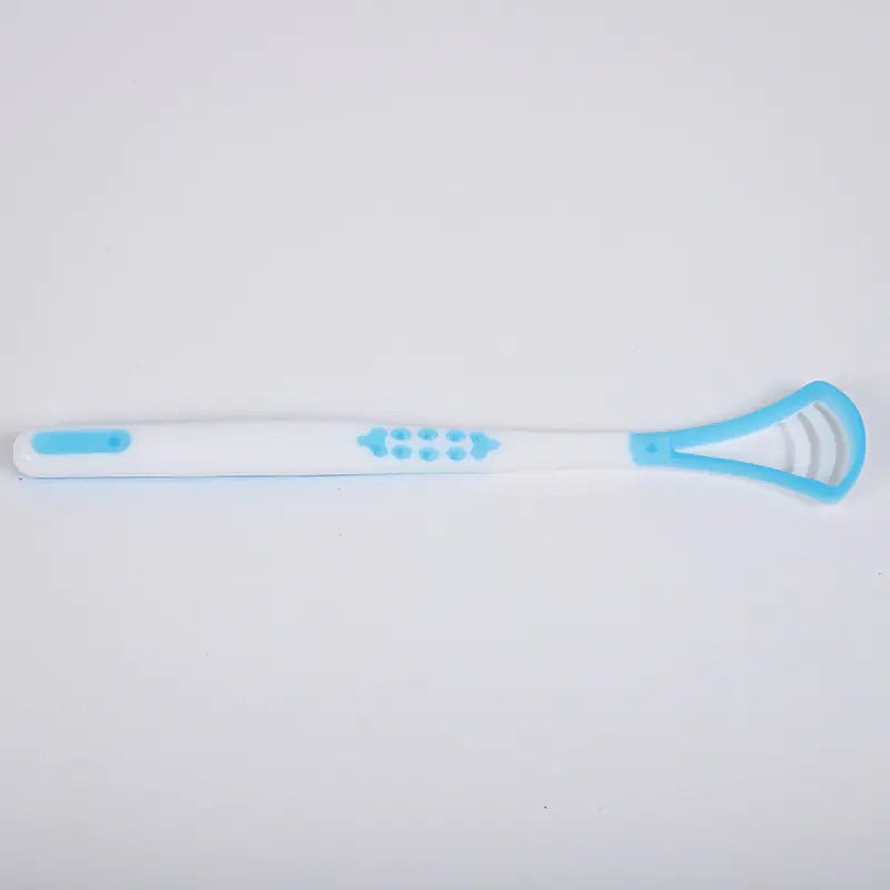 Tongue Cleaner Scraper with Soft Silicone Toothbrush