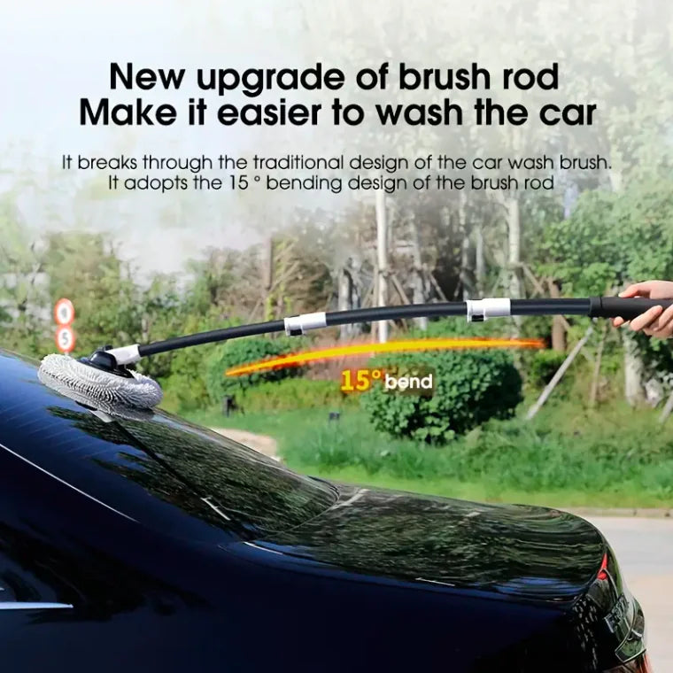 Retractable Car Wash Mop with Soft Bristles