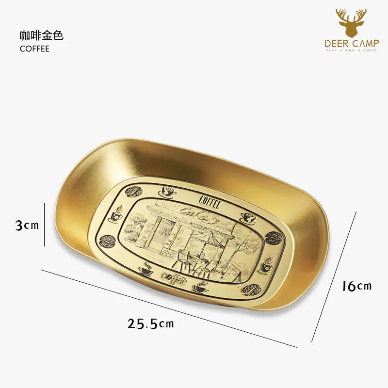 Outdoor Camping Fruit Tray - Vintage Metal Snack Plate