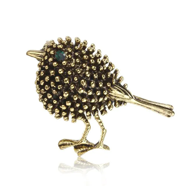 Retro Style Bird Brooch - Versatile Animal Pin