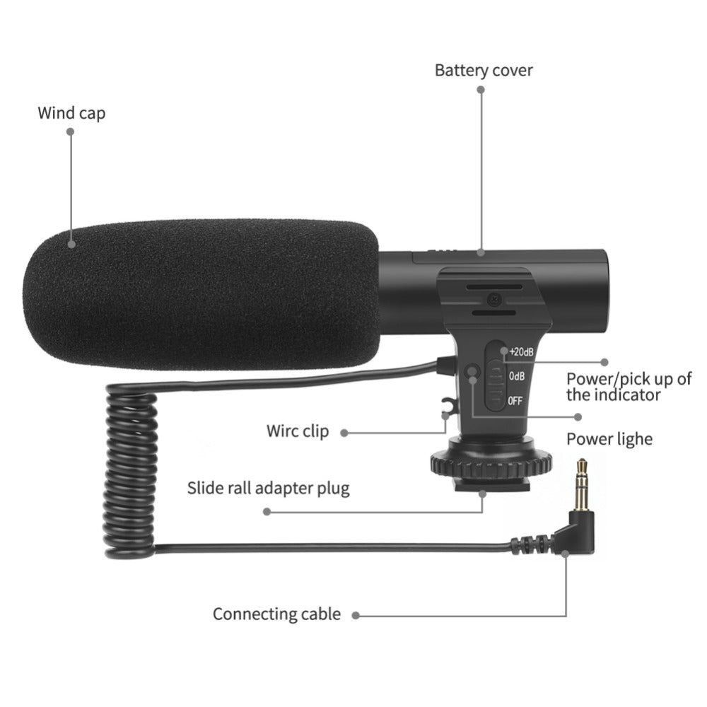 MIC-05 Stereo Microphone for DSLR and DV Cameras