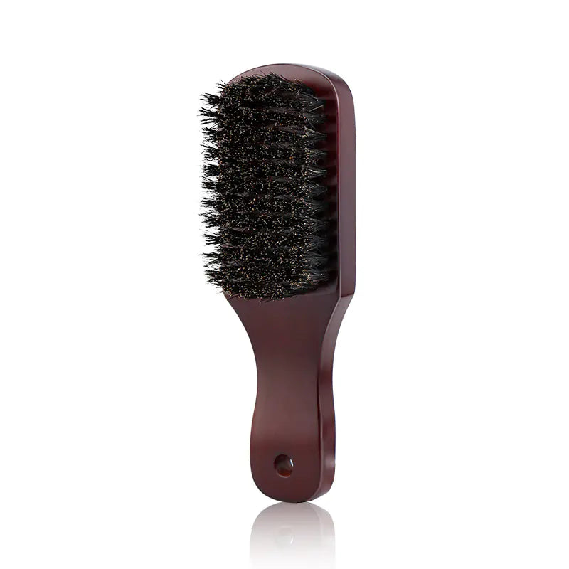 Men's Beard Brush with Wooden Handle and Nylon Bristles