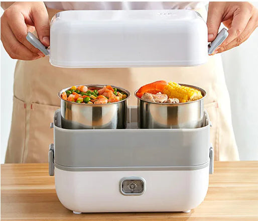 Electric Lunch Box with Plug-in Heating and Insulation