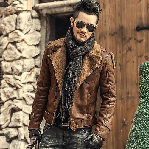 Jacket, Motorcycle Leather Coat, Outerwear