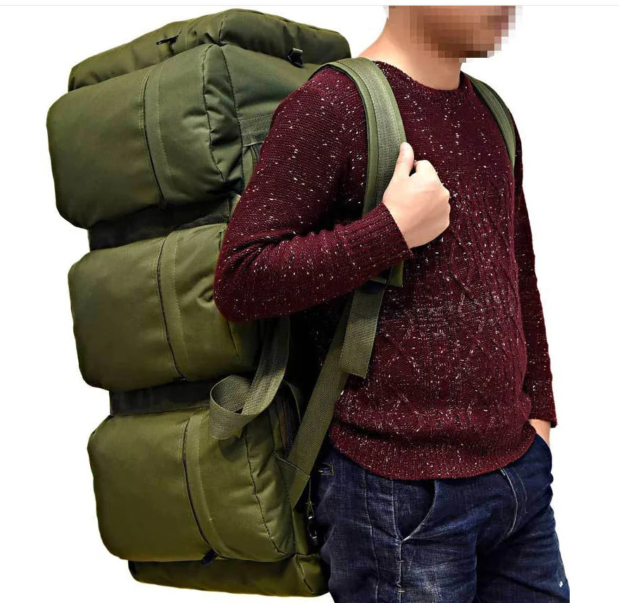 90L Camouflage Outdoor Backpack for Camping and Hiking