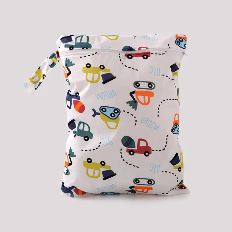 Cartoon Baby Storage Bag with Diaper Pocket