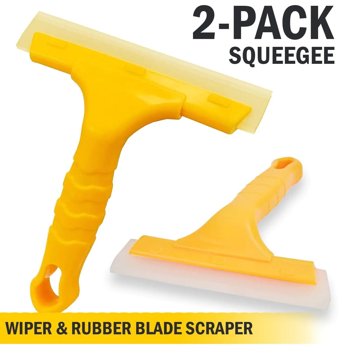 2X Window Squeegee with Silicone Blade for Glass Cleaning