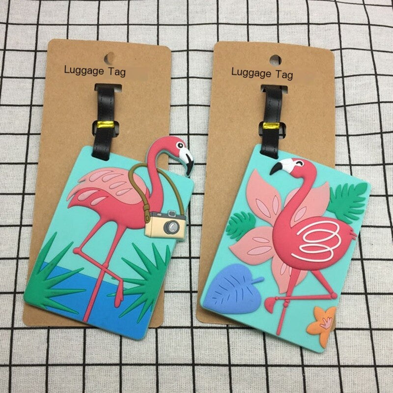 Flamingo Luggage Tag for Travel and Business Trips