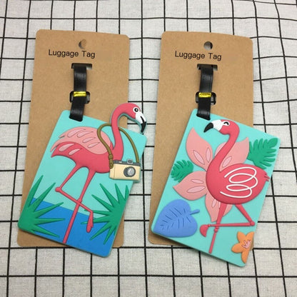 Flamingo Luggage Tag for Travel and Business Trips