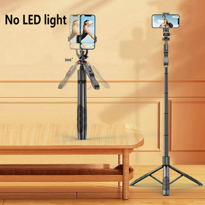 Bluetooth Selfie Stick Tripod with Dual Lights and Stabilizer