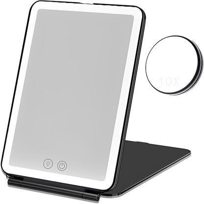 Portable Rechargeable LED Square Mirror for Cosmetics