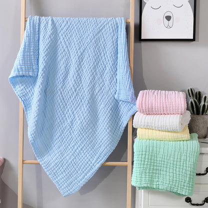 6-Layer Muslin Baby Blanket and Soft Bath Towel 105x105