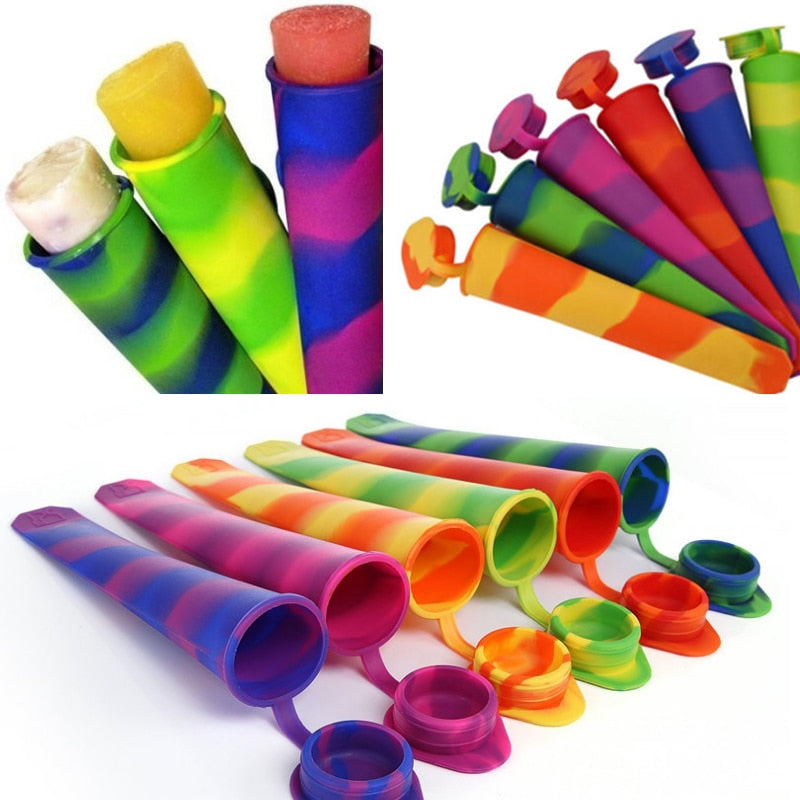 Silicone Popsicle Molds for DIY Ice Cream Making