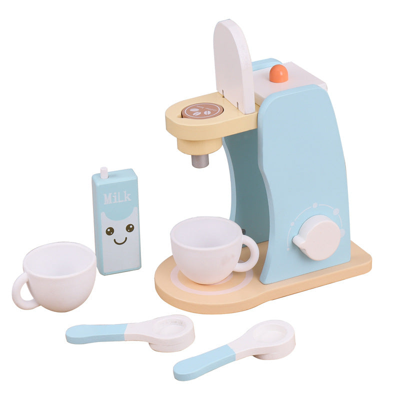 Wooden Blue Pretend Play Toaster and Juicer Set