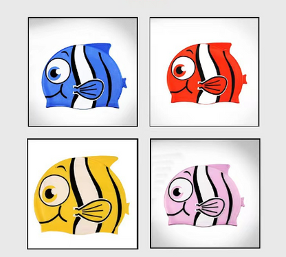 Cute Cartoon Silicone Swimming Cap for Children