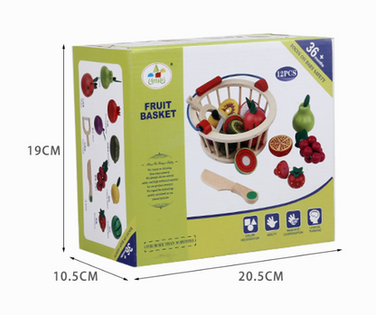Kids Pretend Play Cutting Fruit and Vegetable Set