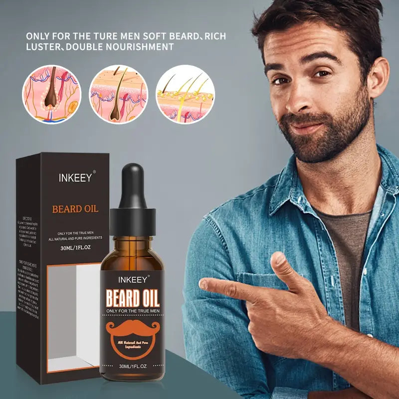 Natural Beard Oil with Shea Butter for Softening 1 Oz