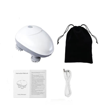 Electric Scalp Massager with Kneading Therapy Vibrator