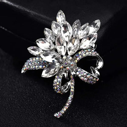 Creative Pearl Brooch with Floral and Animal Design