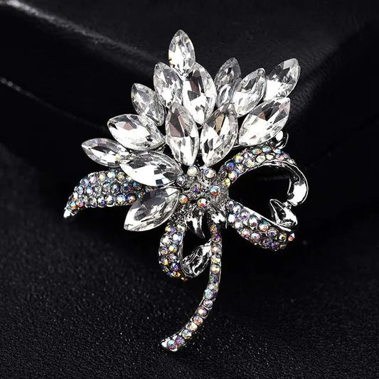 Creative Pearl Brooch with Floral and Animal Design