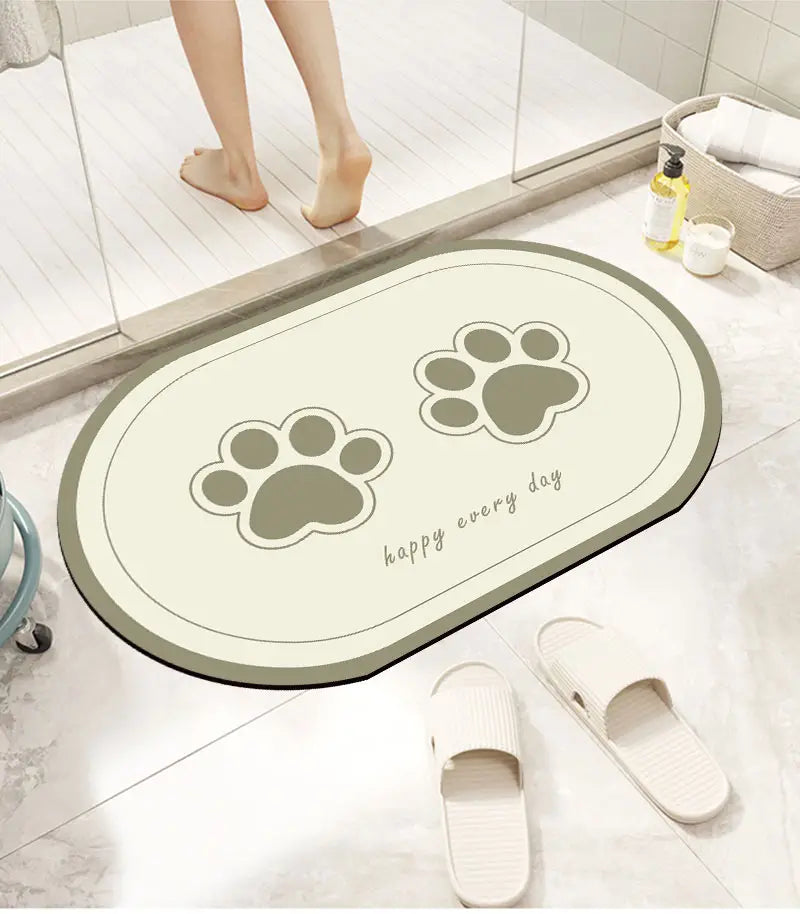 Soft Two-Toned Non-Slip Silicone Bath Rug (1pc)