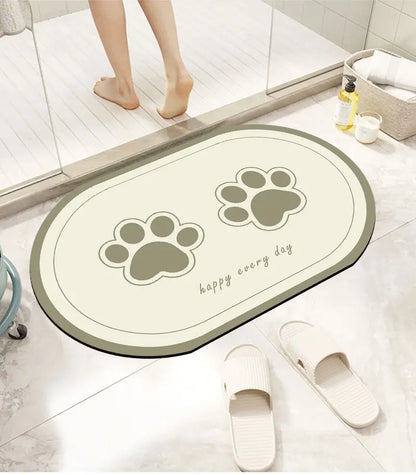 Soft Two-Toned Non-Slip Silicone Bath Rug (1pc)