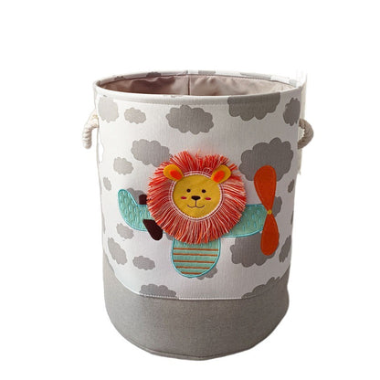 Cartoon Kids Fabric Toy Storage Basket Organizer Set