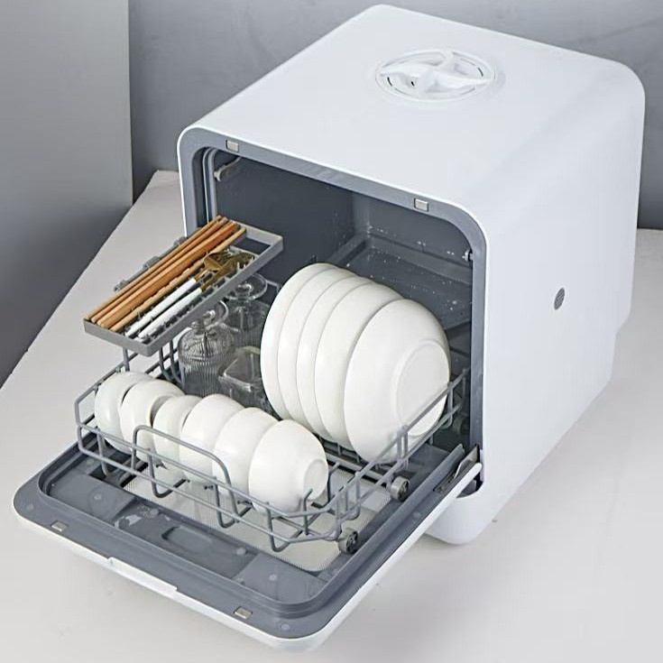 Smart Dishwasher with Automatic Washing, Disinfection, Drying & Built-in Water Tank