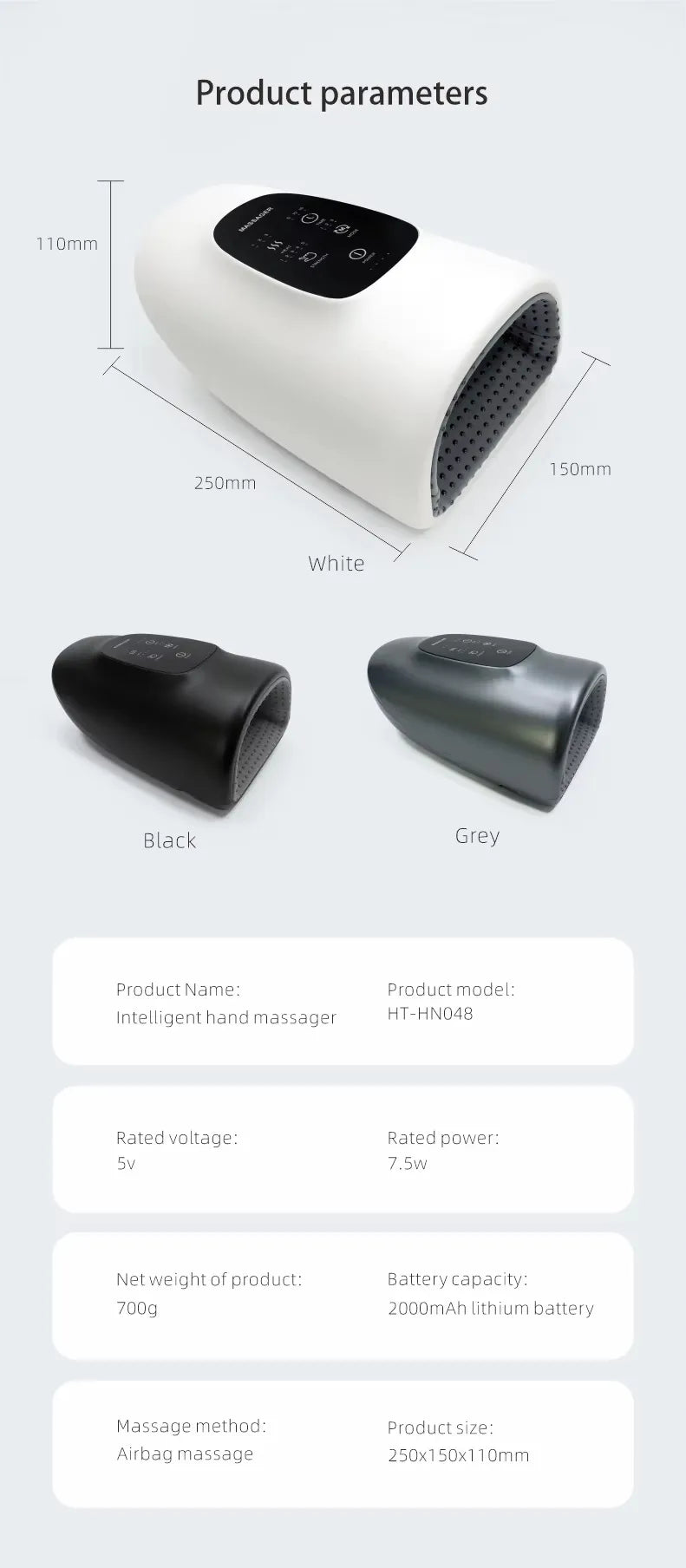 Portable Timing Multifunctional Hand Massager