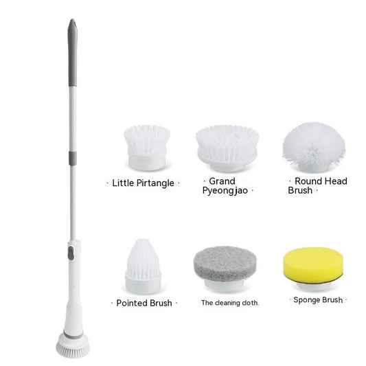 Electric Telescopic Scrubber with Long Handle Brush