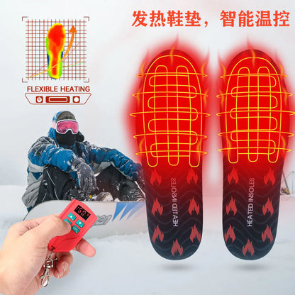 USB Heated Insoles with LED Remote Temperature Control