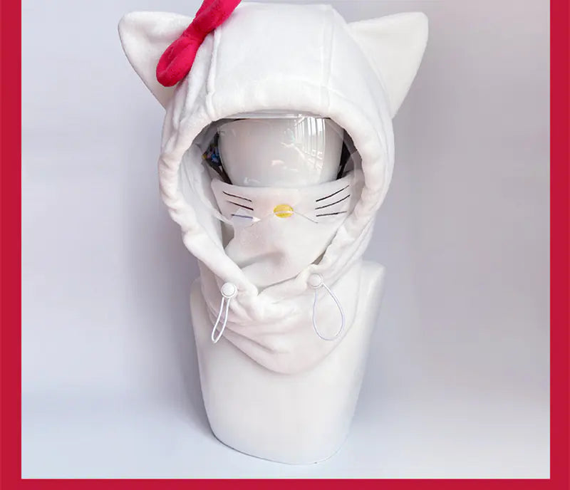 Cute Cartoon Windproof Ski Helmet Hat for Warmth