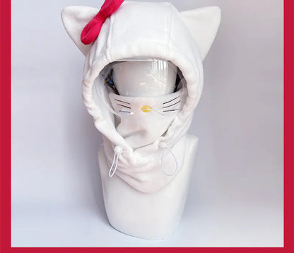 Cute Cartoon Windproof Ski Helmet Hat for Warmth