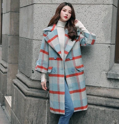 Long Women's Woolen Coat