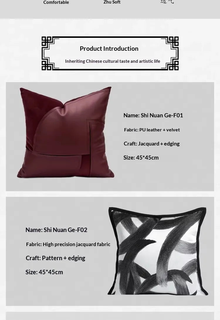 Red Designer Rosewood Sofa Cushion
