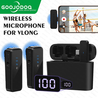 Compact Wireless Lavalier Microphone with Dual Channel