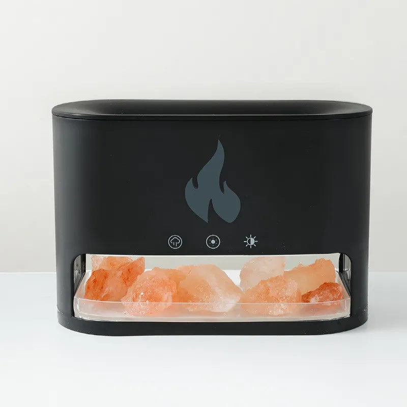 Salt Stone Simulation Flame Aroma Diffuser Heavy Fog