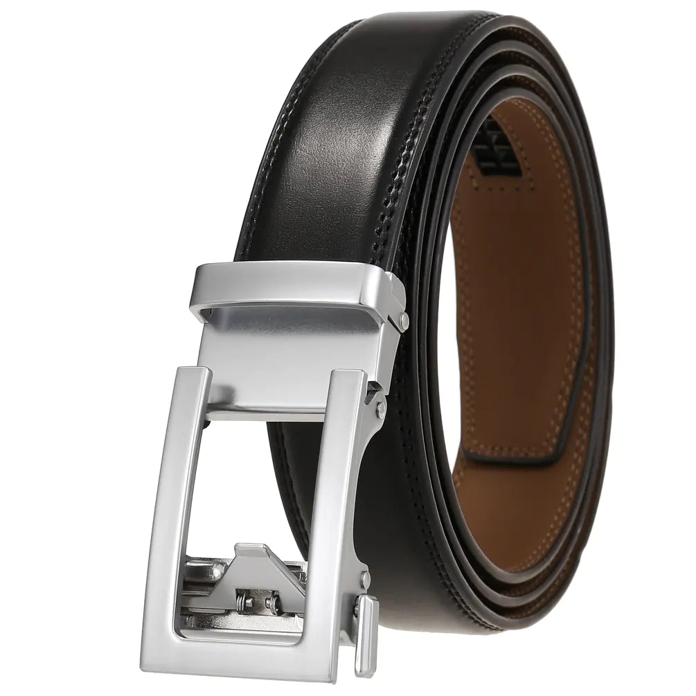 Men's Genuine Leather Automatic Buckle Belt LY33-21601-1