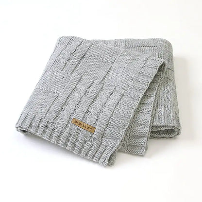 Solid Color Knitted Baby Blanket