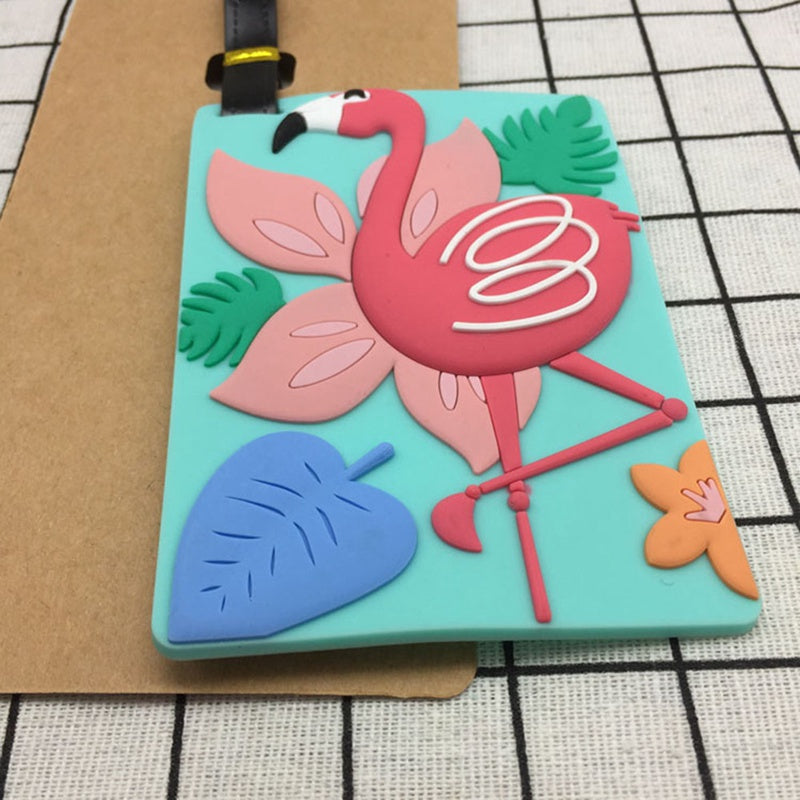 Flamingo Luggage Tag for Travel and Business Trips