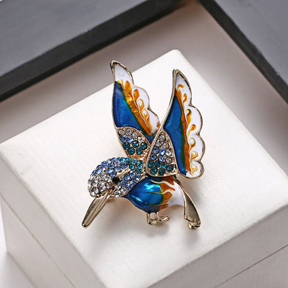 Colorful Hummingbird Brooch - Trendy Women's Jewelry
