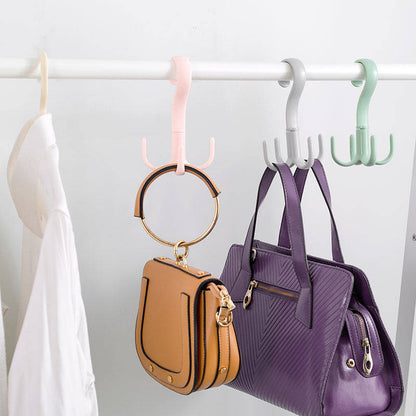 Space Saving Rotated Hanger for Clothes and Accessories